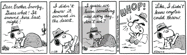 Peanuts on Thursday January 28, 1993 Comic Strip