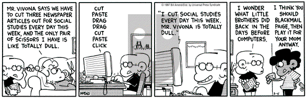 FoxTrot - Tuesday March 4, 1997 Comic Strip