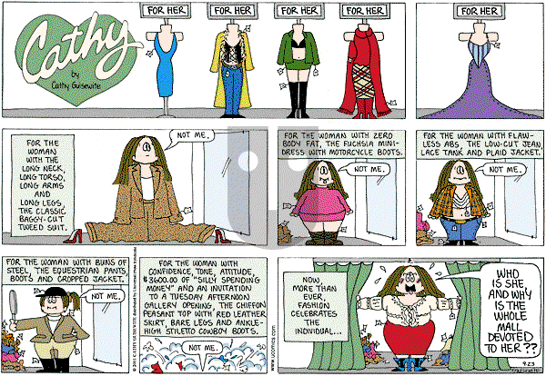 Cathy Classics - Sunday September 23, 2012 Comic Strip