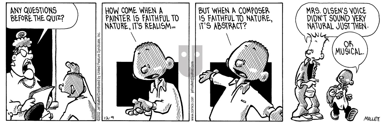 Frazz - Monday December 9, 2002 Comic Strip