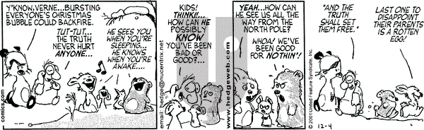 Over the Hedge on Tuesday December 4, 2001 Comic Strip