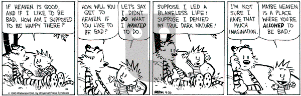 Calvin and Hobbes on Thursday September 30, 1993 Comic Strip