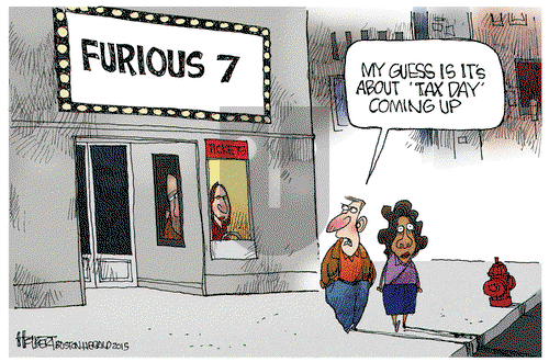 Jerry Holbert on Tuesday April 14, 2015 Comic Strip