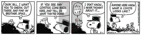 Peanuts on Tuesday March 1, 1983 Comic Strip