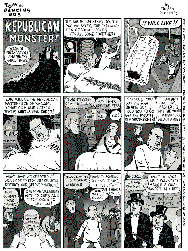 Tom the Dancing Bug on Friday March 11, 2016 Comic Strip