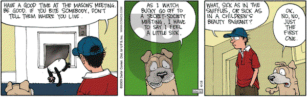 Get Fuzzy on Friday April 18, 2003 Comic Strip