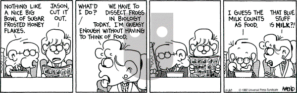 FoxTrot on Monday November 30, 1992 Comic Strip