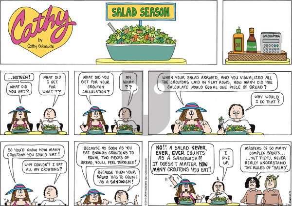 Cathy Classics on Sunday July 11, 2010 Comic Strip