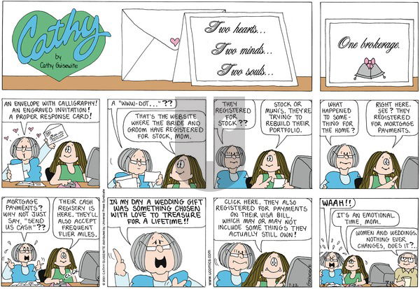 Cathy Classics on Wednesday September 5, 2001 Comic Strip