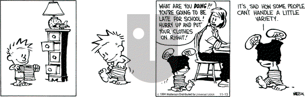 Calvin and Hobbes on Thursday November 13, 2014 Comic Strip