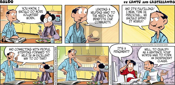 Baldo on Sunday December 1, 2013 Comic Strip