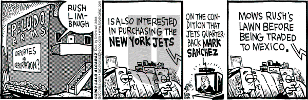 La Cucaracha on Thursday October 22, 2009 Comic Strip