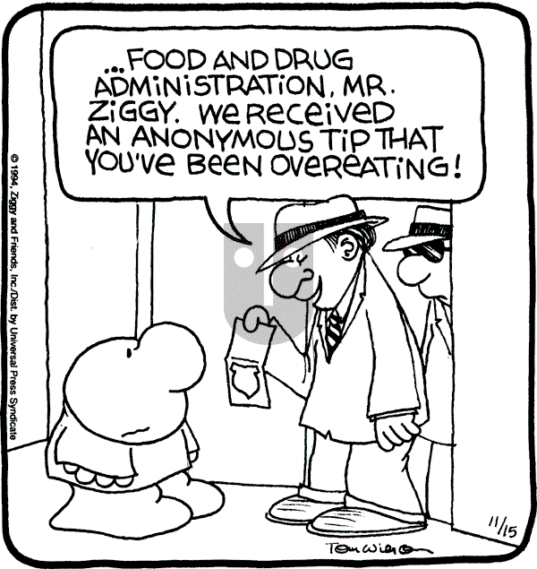 Ziggy - Tuesday November 15, 1994 Comic Strip