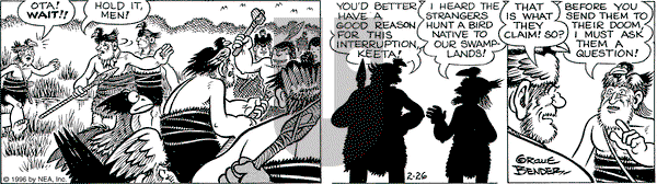 Alley Oop on Monday February 26, 1996 Comic Strip