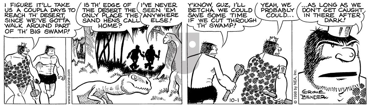 Alley Oop - Thursday October 1, 1998 Comic Strip