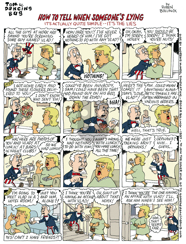 Tom the Dancing Bug on Friday July 20, 2018 Comic Strip