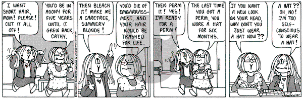 Cathy Classics on Saturday July 9, 1994 Comic Strip