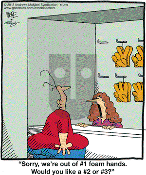 In the Bleachers on Monday October 29, 2018 Comic Strip