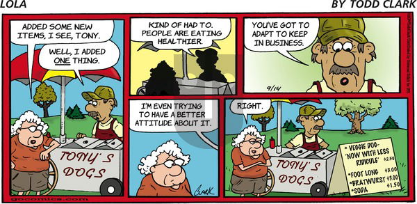 Lola on Sunday September 14, 2014 Comic Strip