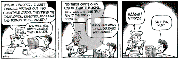 Grand Avenue on Tuesday December 9, 2003 Comic Strip