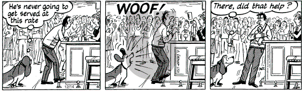 Fred Basset on Friday December 14, 2001 Comic Strip