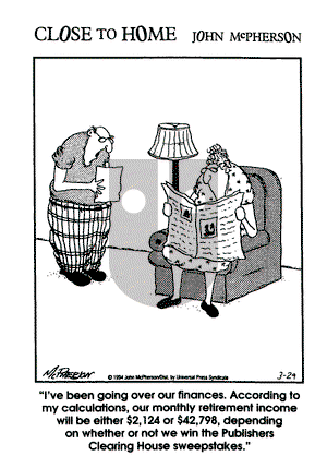 Close to Home on Thursday March 24, 1994 Comic Strip