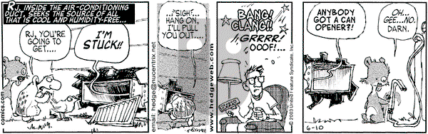 Over the Hedge on Tuesday June 10, 2003 Comic Strip