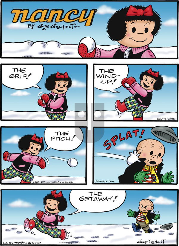 Nancy on Sunday November 15, 2015 Comic Strip