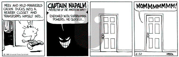 Calvin and Hobbes on Saturday June 22, 1991 Comic Strip