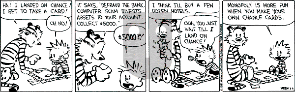 Calvin and Hobbes - Saturday March 9, 1991 Comic Strip
