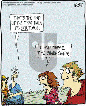 In the Bleachers on Thursday November 5, 2015 Comic Strip