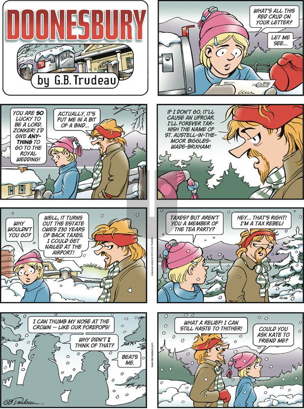 Doonesbury on Sunday December 26, 2010 Comic Strip