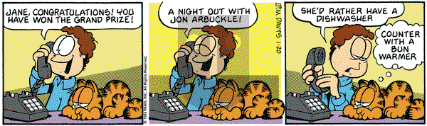 Garfield on Friday January 20, 1995 Comic Strip