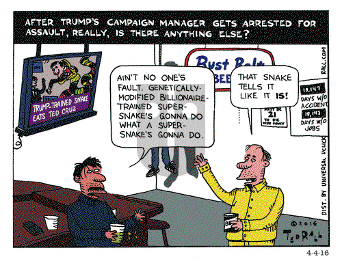 Ted Rall on Monday April 4, 2016 Comic Strip