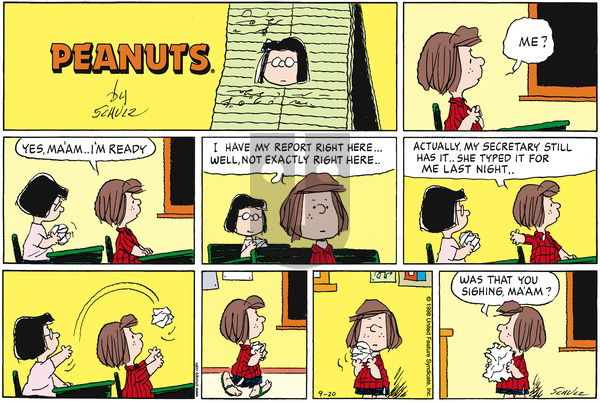 Peanuts on Sunday September 20, 1998 Comic Strip