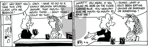 Luann on Tuesday April 14, 1992 Comic Strip
