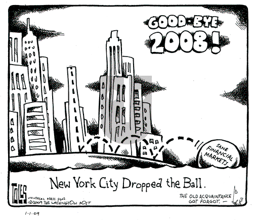Tom Toles on Thursday January 1, 2009 Comic Strip