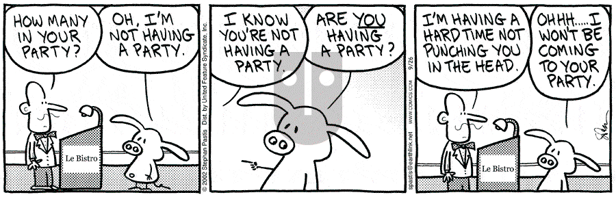 Pearls Before Swine - Thursday September 26, 2002 Comic Strip