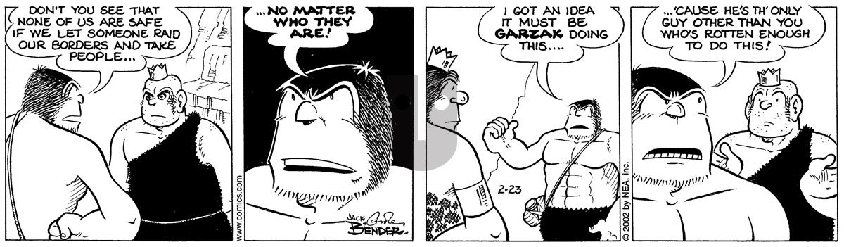 Alley Oop - Saturday February 23, 2002 Comic Strip