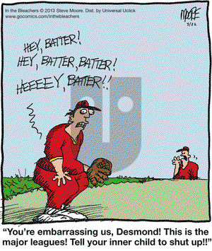 In the Bleachers on Friday March 22, 2013 Comic Strip