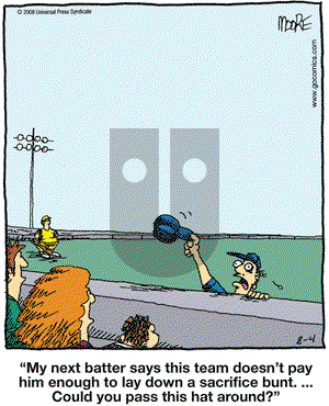 In the Bleachers on Monday August 4, 2008 Comic Strip