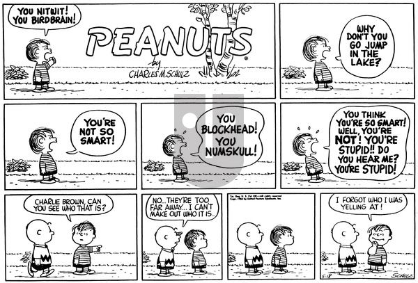 Peanuts on Sunday May 18, 1958 Comic Strip