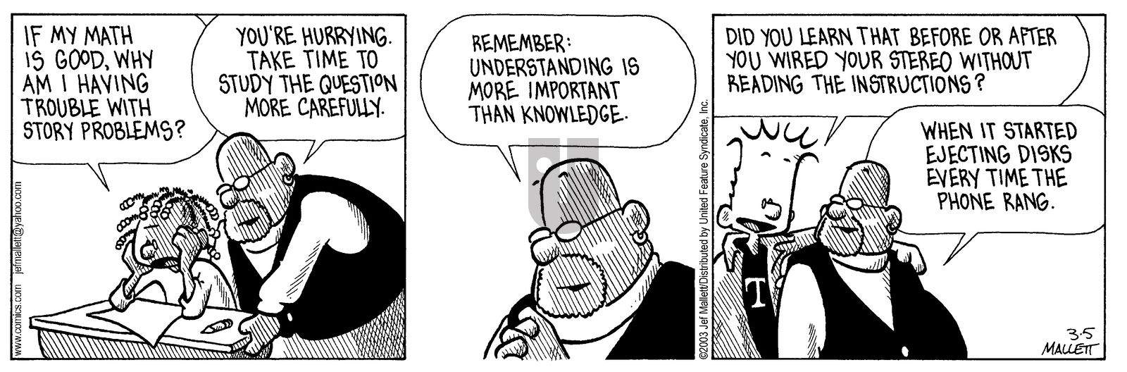 Frazz - Wednesday March 5, 2003 Comic Strip