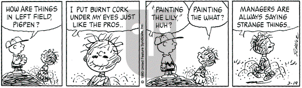 Peanuts on Friday March 19, 1993 Comic Strip