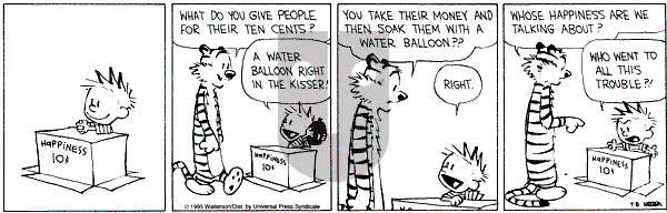 Calvin and Hobbes - Saturday July 8, 1995 Comic Strip