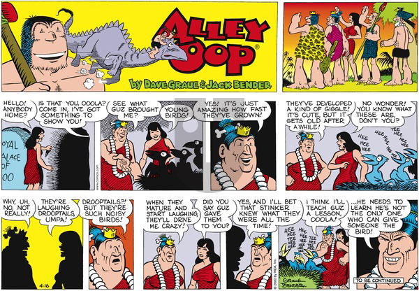 Alley Oop on Sunday April 16, 2000 Comic Strip