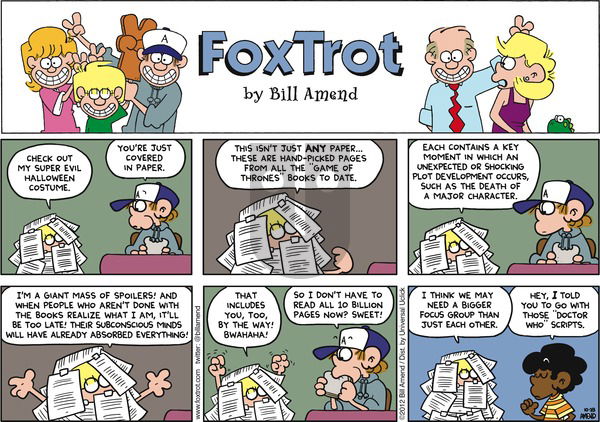 FoxTrot on Sunday October 28, 2012 Comic Strip