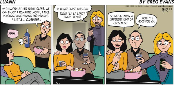 Luann on Sunday November 11, 2018 Comic Strip