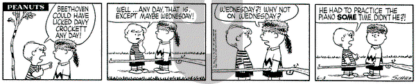 Peanuts on Friday June 3, 1955 Comic Strip