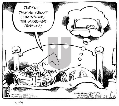 Tom Toles - Sunday February 14, 1999 Comic Strip